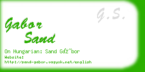 gabor sand business card